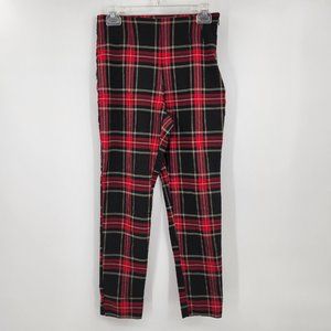 TIME AND TRU Red and Black Plaid Pants